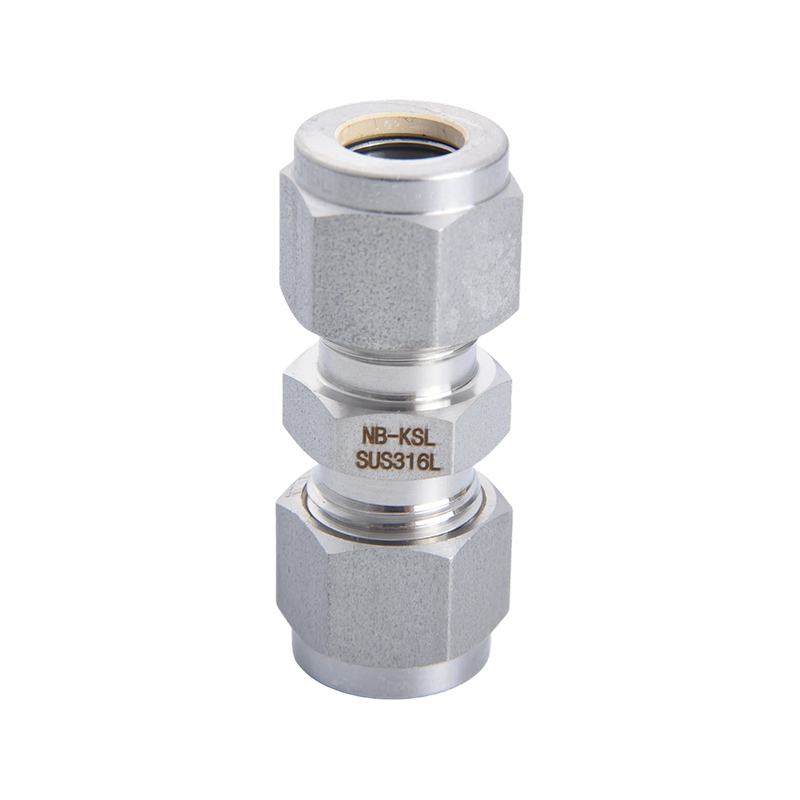 Gerader Verbinder mit Klemmverschraubung aus Edelstahl 316L