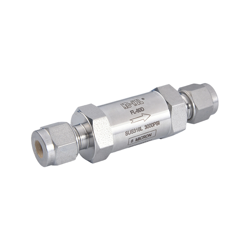 Durchgangsgasfilter aus Edelstahl 316L